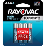 Rayovac High Energy Alkaline Battery - AAA 4Pk BP |