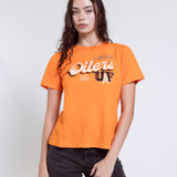 Ladies Vintage Washed Cotton Tee | Orange