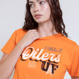 Ladies Vintage Washed Cotton Tee | Orange