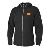 Ladies Prodigy Full Zip Windbreaker | Black / Grey