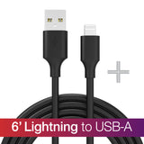 6' MFi Lightning to USB-A | Black