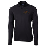 Virtue Eco Pique Recycled Quarter Zip Mens Big & Tall Pullover | Black