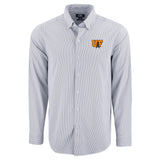 Skyline Eco Pinstripe Big & Tall Long Sleeve Dress Shirt | Grey/White