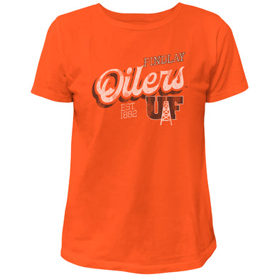 Ladies Vintage Washed Cotton Tee | Orange