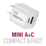 A+C Dual Compact Fast Wall Charger 20W