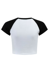 Ladies Homerun Tee | White/Black