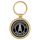 Gold Maverick Round Key Tag | Black