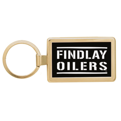 Gold Maverick Rectangular Key Tag | Black