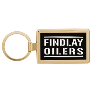 Gold Maverick Rectangular Key Tag | Black
