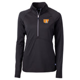 Adapt Eco Knit Stretch Recycled Womens Half Zip Pullover | Black