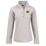 Hunts Point Eco Textured Fleece Recycled Womens Snap Pullover | Polished