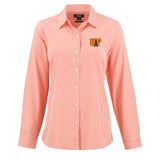Skyline Eco Gingham Womens Long Sleeve Dress Shirt | Orange/White