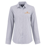Skyline Eco Pinstripe Womens Long Sleeve Dress Shirt | Grey/White