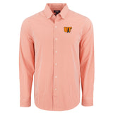 Skyline Eco Gingham Mens Long Sleeve Dress Shirt | Orange/White