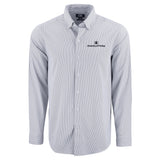 Skyline Eco Pinstripe Mens Long Sleeve Dress Shirt | Grey/White