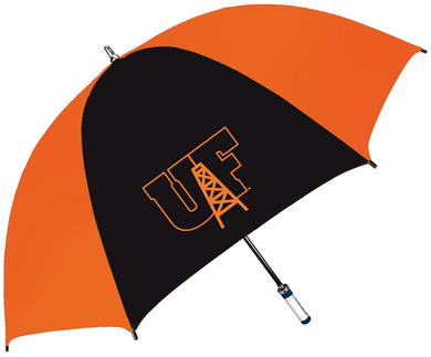 The Birdie Imprinted Golf Umbrella | Orange/Black