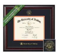 Classic Molding Diploma Frame | Black and Burnt Orange