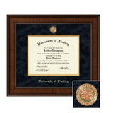 Presidential Diploma Frame | Black Suede and Gold