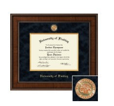 Presidential Diploma Frame | Black Suede and Gold