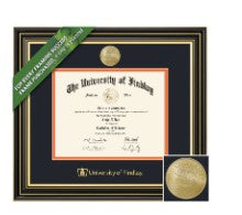 Prestige Molding Diploma Frame | Black and Burnt Orange