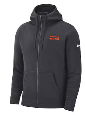 Nike Club Fleece Full Zip Hood | Anthracite