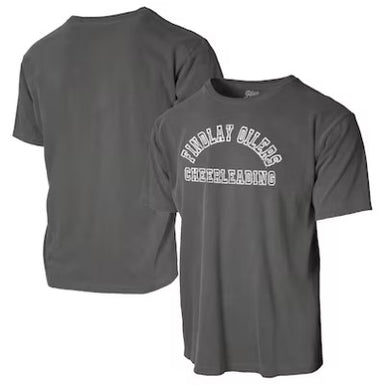 Arched Findlay Oilers Cheerleading Tee | Charcoal