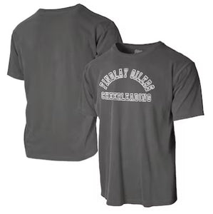 Arched Findlay Oilers Cheerleading Tee | Charcoal