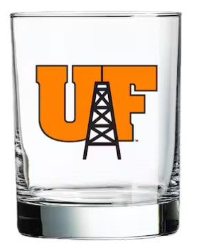 Oil Derrick Glass | Orange Font