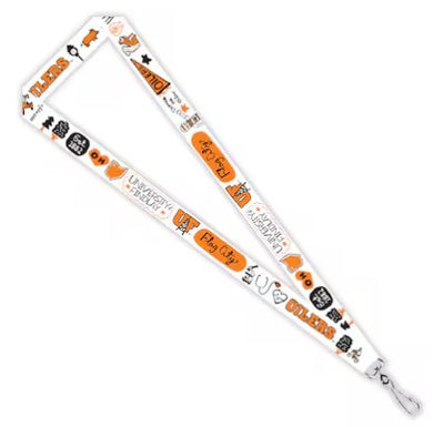 Julia Gash Lanyard | Orange/Black Font
