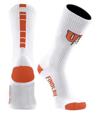 Findlay Crew Sock | White/Orange