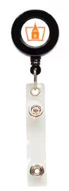 Academic Logo Retractable ID Holder | Black