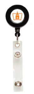 Academic Logo Retractable ID Holder | Black