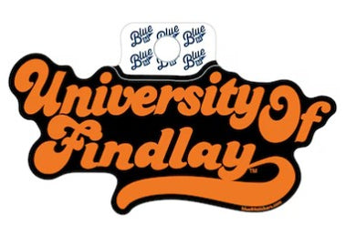 University of Findlay Sticker | Huffed Font | Black