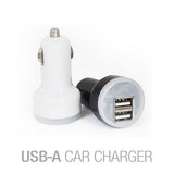USB Dual Car Charger | White
