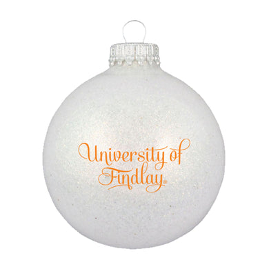 Sparkle Glass Ball Ornament | White