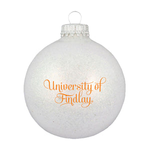 Sparkle Glass Ball Ornament | White