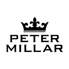 Peter Millar logo with a crown on a white background